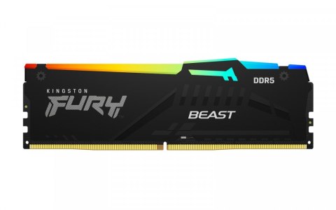 Kingston Pamięć DDR5 Fury Beast RGB 32GB(1*32GB)/5600 CL40 Kingston Pamięć DDR5 Fury Beast RGB 32GB(1*32GB)/5600 CL40