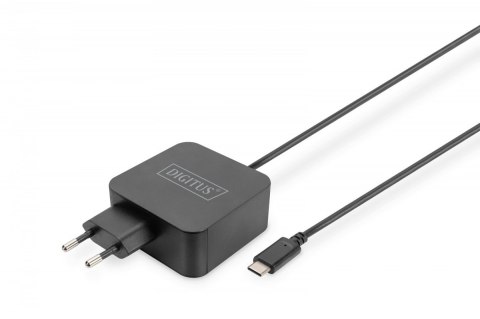 Digitus Ładowarka sieciowa zasilacz 1x USB-C PD 3.0 max. 65W zintegrowany kabel 1,2m Czarna Digitus Ładowarka sieciowa zasilacz 1x USB-C PD 3.0 max. 65W zintegrowany kabel 1,2m Czarna