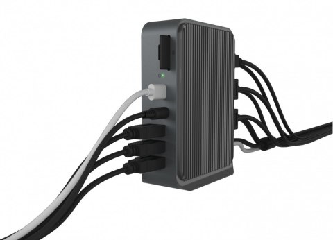 IcyBox Stacja dokująca IB-DK2261AC 13w1 USB Type-C,7xUSB,czytnik kart,Audio in/out,LAN,HDMI