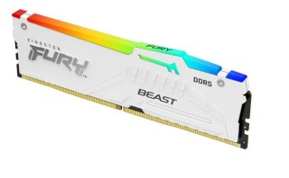 Kingston Pamięć DDR5 Fury Beast RGB 32GB(1*32GB)/5200 CL36 biała