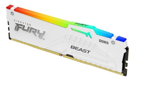 Kingston Pamięć DDR5 Fury Beast RGB 32GB(2*16GB)/5200 CL36 biała Kingston Pamięć DDR5 Fury Beast RGB 32GB(2*16GB)/5200 CL36 biała