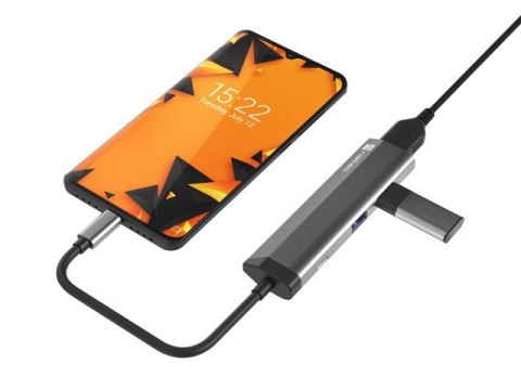 Natec Stacja dokująca Multi Port Fowler Slim USB-C PD, 2x USB 3.0, HDMI 4K