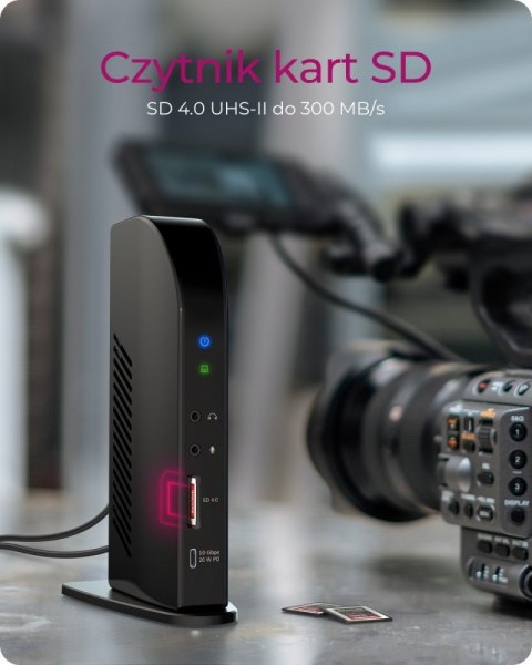 IcyBox Stacja dokująca IB-DK2256AC 12in1,HDMI,DP,USB,CR,LAN,PD 96Watt