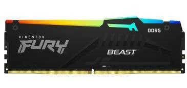 Kingston Pamięć DDR5 Fury Beast RGB 64GB(4*16GB)/5600 CL40 czarna Kingston Pamięć DDR5 Fury Beast RGB 64GB(4*16GB)/5600 CL40 czarna