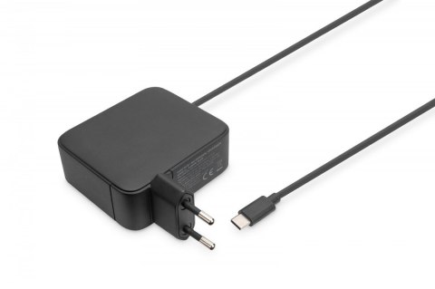 Digitus Ładowarka sieciowa zasilacz 1x USB-C PD 3.0 max. 100W GaN zintegrowany kabel 1,2m Czarna Digitus Ładowarka sieciowa zasilacz 1x USB-C PD 3.0 max. 100W GaN zintegrowany kabel 1,2m Czarna