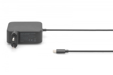 Digitus Ładowarka sieciowa zasilacz 1x USB-C PD 3.0 max. 100W GaN zintegrowany kabel 1,2m Czarna Digitus Ładowarka sieciowa zasilacz 1x USB-C PD 3.0 max. 100W GaN zintegrowany kabel 1,2m Czarna