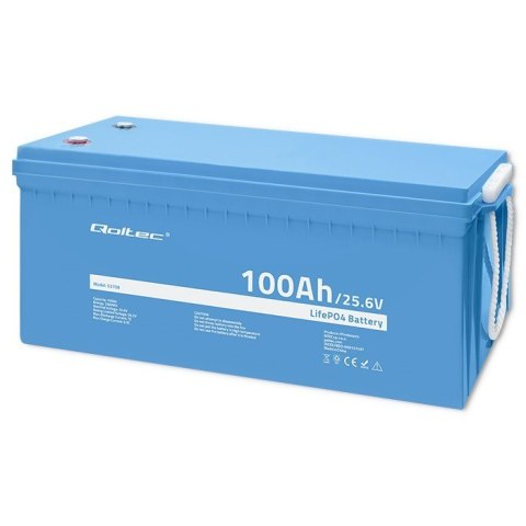 Qoltec Akumulator LiFePO4 Litowo-Żelazowo-Fosforanowy | 25.6V | 100Ah | 2560Wh | BMS
