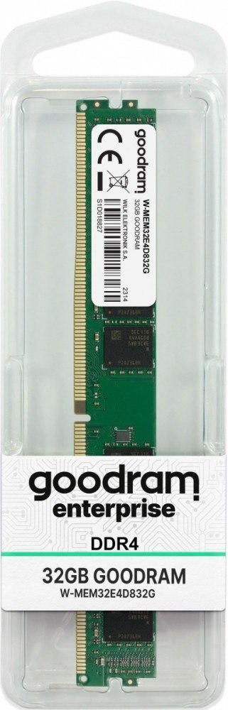 GOODRAM Pamięć serwerowa DDR4 32GB/3200(1*32) ECC DRx8 VLP GOODRAM Pamięć serwerowa DDR4 32GB/3200(1*32) ECC DRx8 VLP