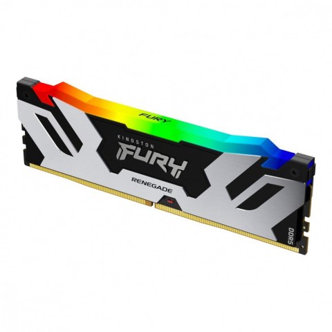 Kingston Pamięć DDR5 Fury Renegade RGB 96GB(2*48GB)/6000 CL32 czarno-srebrna Kingston Pamięć DDR5 Fury Renegade RGB 96GB(2*48GB)/6000 CL32 czarno-srebrna