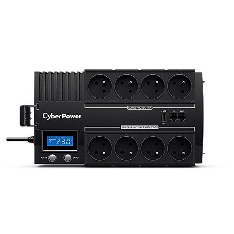 CyberPower Zasilacz awaryjny UPS BR1200ELCD-FR 1200VA/720W AVR/LCD/8xFR/1xUSB/RJ11/RJ45 CyberPower Zasilacz awaryjny UPS BR1200ELCD-FR 1200VA/720W AVR/LCD/8xFR/1xUSB/RJ11/RJ45