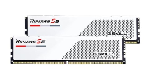 G.SKILL Pamięć PC DDR5 32GB (2x16GB) Ripjaws S5 6000MHz CL30 XMP3 biała G.SKILL Pamięć PC DDR5 32GB (2x16GB) Ripjaws S5 6000MHz CL30 XMP3 biała