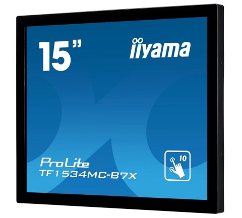 IIYAMA Monitor 15 cali TF1534MC-B7X TN,10 punktów dotykowych, HDMI, DP, 4:3, P65, 7H, USB