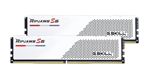 G.SKILL Pamięć PC DDR5 64GB (2x32GB) Ripjaws S5 6000MHz CL30 XMP3 biała G.SKILL Pamięć PC DDR5 64GB (2x32GB) Ripjaws S5 6000MHz CL30 XMP3 biała