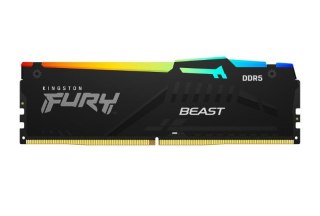 Kingston Pamięć DDR5 Fury Beast RGB 16GB(1*16GB)/6800 CL34 EXPO czarna