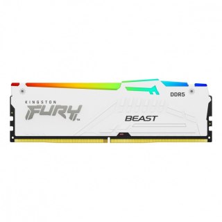 Kingston Pamięć DDR5 Fury Beast RGB 32GB(1*32GB)/6400 CL32 XMP biała