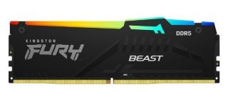 Kingston Pamięć DDR5 Fury Beast RGB 32GB(1*32GB)/6400 CL32 XMP czarna