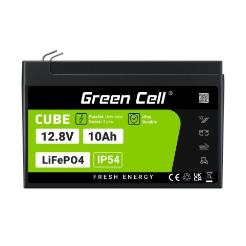 Green Cell Akumulator CUBE LiFePO4 10Ah 12V/12.8V 128Wh