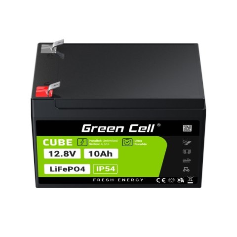 Green Cell Akumulator CUBE LiFePO4 10Ah 12V/12.8V 128Wh