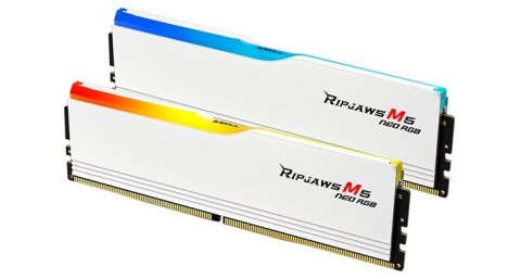 G.SKILL Pamięć PC DDR5 96GB (2x48GB) Ripjaws M5 Neo RGB AMD 6000MHz CL30 Biały G.SKILL Pamięć PC DDR5 96GB (2x48GB) Ripjaws M5 Neo RGB AMD 6000MHz CL30 Biały