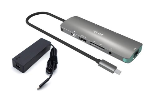 I-tec Zestaw Stacja dokująca USB-C Metal Nano 4K HDMI LAN z Power Delivery 100W + Ładowarka 100W