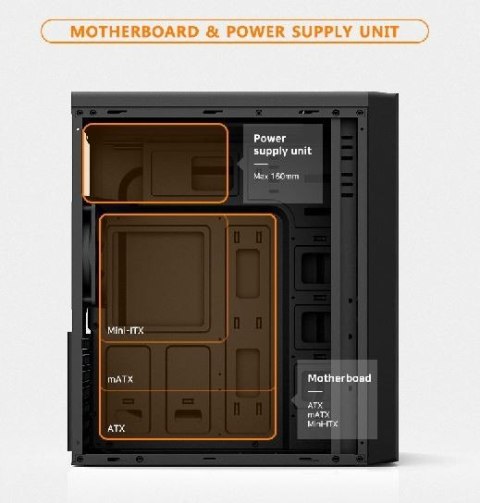Zalman Obudowa T6 ATX Mid Tower PC Case 120mm fan ODD