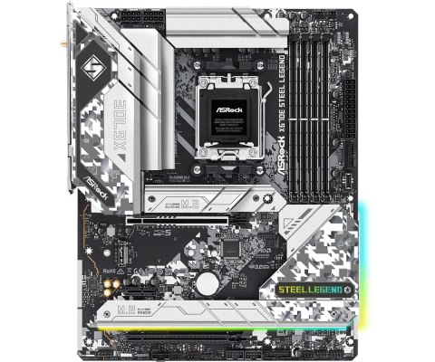 ASRock Płyta główna X670E STEEL LEGEND AM5 4DDR5 HDMI/DP M.2 EATX ASRock Płyta główna X670E STEEL LEGEND AM5 4DDR5 HDMI/DP M.2 EATX