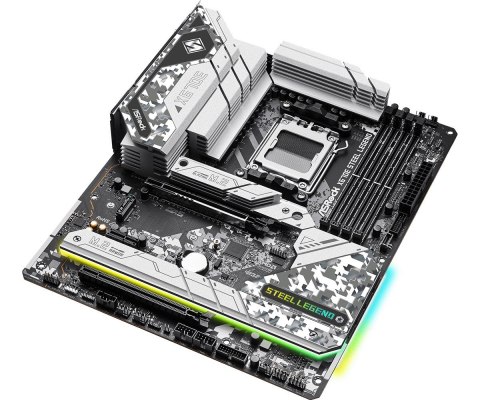 ASRock Płyta główna X670E STEEL LEGEND AM5 4DDR5 HDMI/DP M.2 EATX ASRock Płyta główna X670E STEEL LEGEND AM5 4DDR5 HDMI/DP M.2 EATX