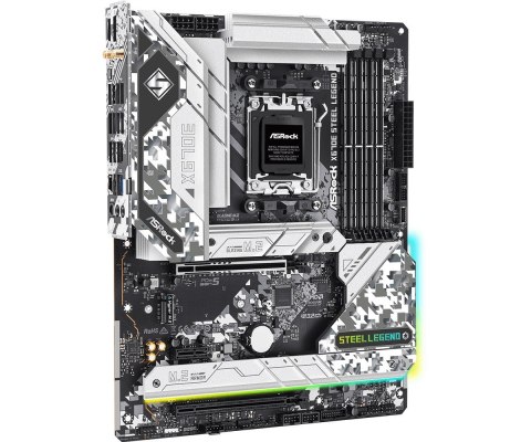 ASRock Płyta główna X670E STEEL LEGEND AM5 4DDR5 HDMI/DP M.2 EATX ASRock Płyta główna X670E STEEL LEGEND AM5 4DDR5 HDMI/DP M.2 EATX